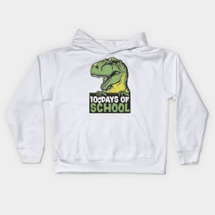 100 Days Of School, 100 Days Smarter T-REX SHIRT Kids Hoodie